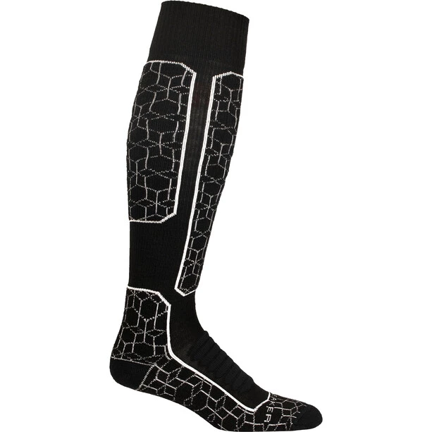 Icebreaker Ski+ Alpine Geo Medium OTC Socks Men black/snow 1 Icebreaker Ski+ Alpine Geo Medium OTC Socks Men black/snow