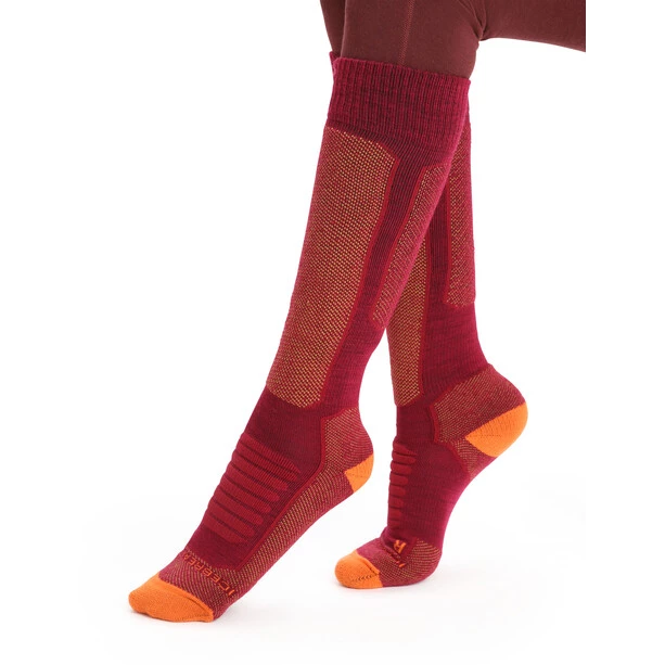 Icebreaker Ski+ Medium OTC Socks Women cherry/flash/silent gold 3 Icebreaker Ski+ Medium OTC Socks Women cherry/flash/silent gold - Image 3