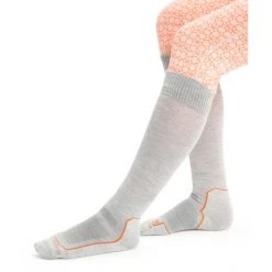 Icebreaker Sky+ Ultralight OTC Socks Women blizzard heather/flash/snow -Ski Socks Sales Shop icebreaker sky ultralight otc socks women blizzard heather flash snow 3