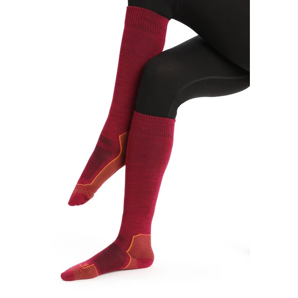 Icebreaker Sky+ Ultralight OTC Socks Women cherry/clove/flash 2 Icebreaker Sky+ Ultralight OTC Socks Women cherry/clove/flash - Image 2