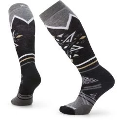 Smartwool Ski Full Cushion Mountain Snowflake Pattern OTC Socks Women black
