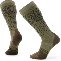 Smartwool Snow Full Cushion Iguchi Pattern OTC Socks winter moss