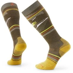 Smartwool Snow Targeted Cushion Piste Machine OTC Socks military olive