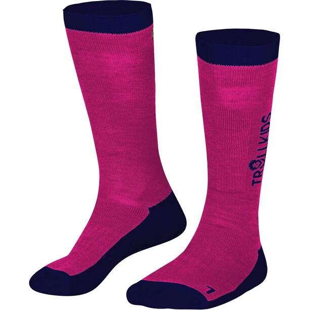 TROLLKIDS Ski Socks 2 Pairs Kids pink/navy 1 TROLLKIDS Ski Socks 2 Pairs Kids pink/navy