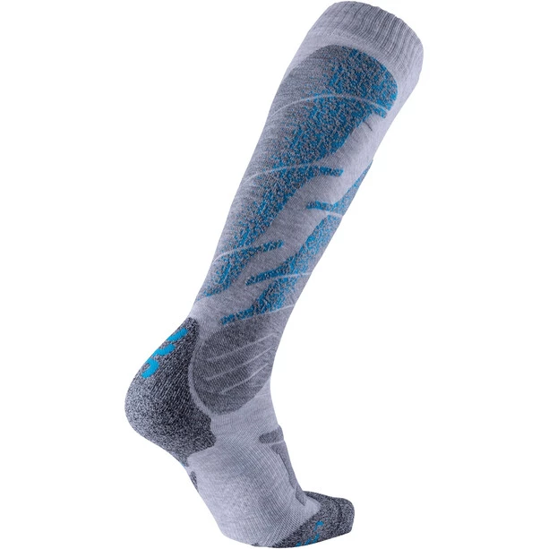 UYN All Mountain Ski Socks Men light grey melange/azure 2 UYN All Mountain Ski Socks Men light grey melange/azure - Image 2