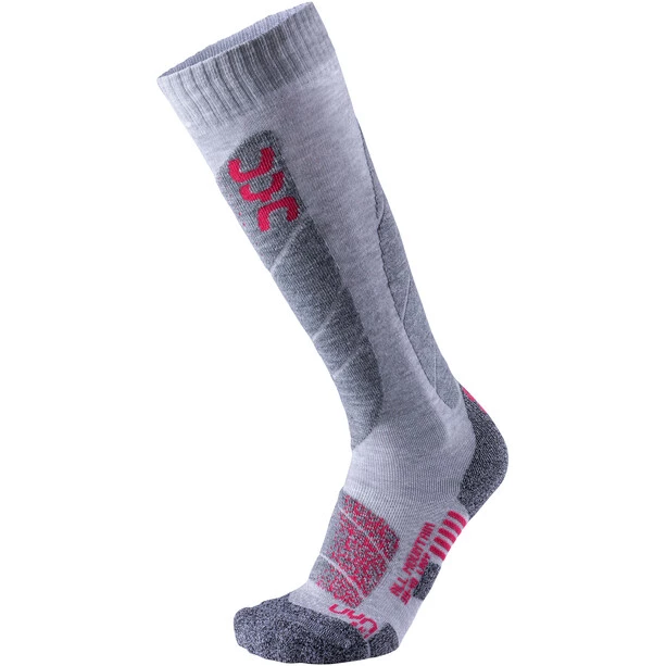 UYN All Mountain Ski Socks Women light grey melange/coral 1 UYN All Mountain Ski Socks Women light grey melange/coral