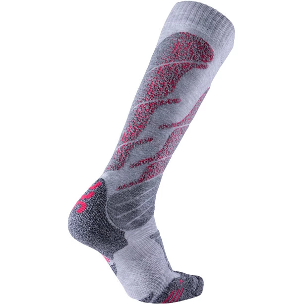 UYN All Mountain Ski Socks Women light grey melange/coral 2 UYN All Mountain Ski Socks Women light grey melange/coral - Image 2