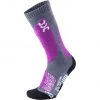 UYN All Mountain Ski Socks Women medium grey melange/purple