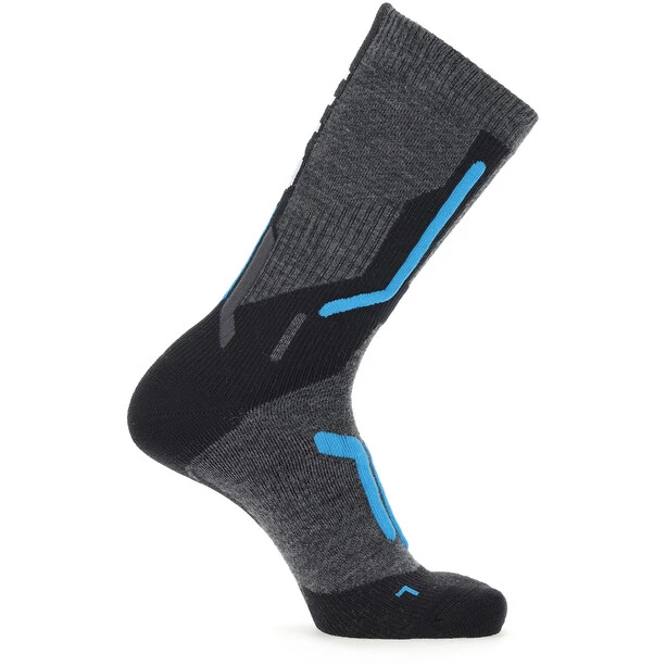 UYN Ski Cross Country 2in Socks Men anthracite/blue 2 UYN Ski Cross Country 2in Socks Men anthracite/blue - Image 2